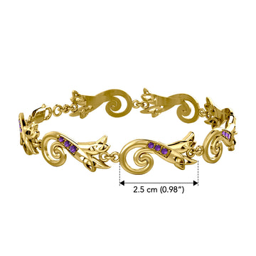 A Quest to life never ending journey Modern Celtic Triskele Solid Yellow Gold Bracelet GBL123